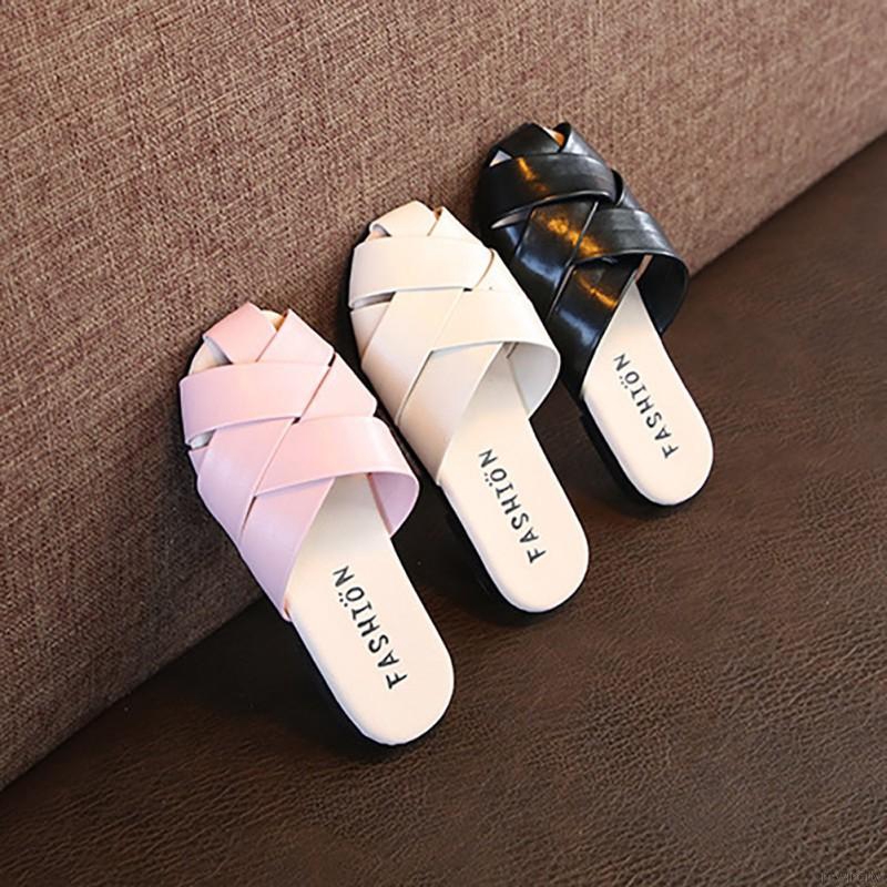 Dép bít mũi phối lông xù phong cách Hàn Quốc trẻ trung dành cho nữ