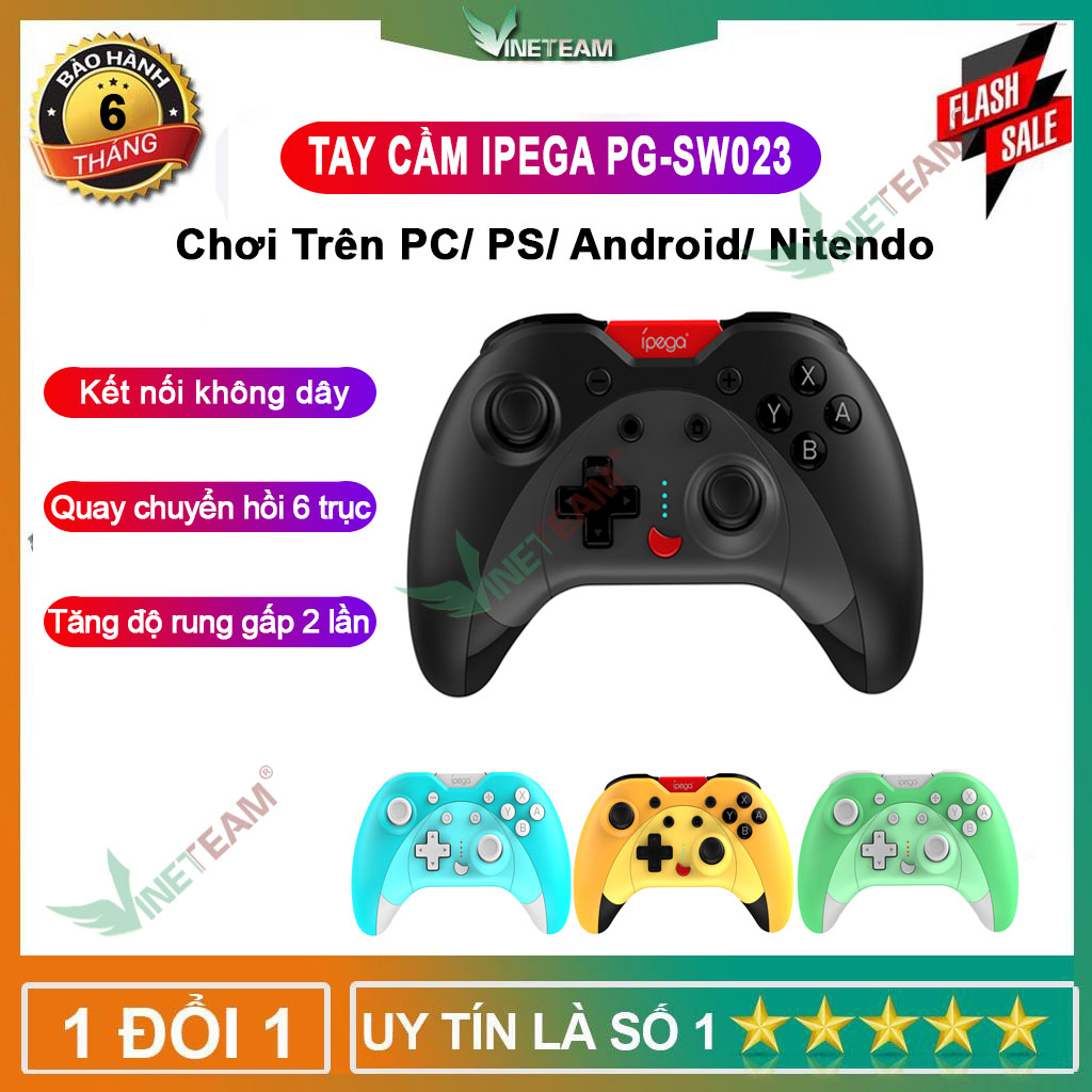 PG-SW023A IPEGA Bộ Điều Khiển Trò Chơi Bluetooth -Tay Cầm Chơi Game Sáu Trục Rung Không Dây Cho N-S/P3/Android/PC-DC4428