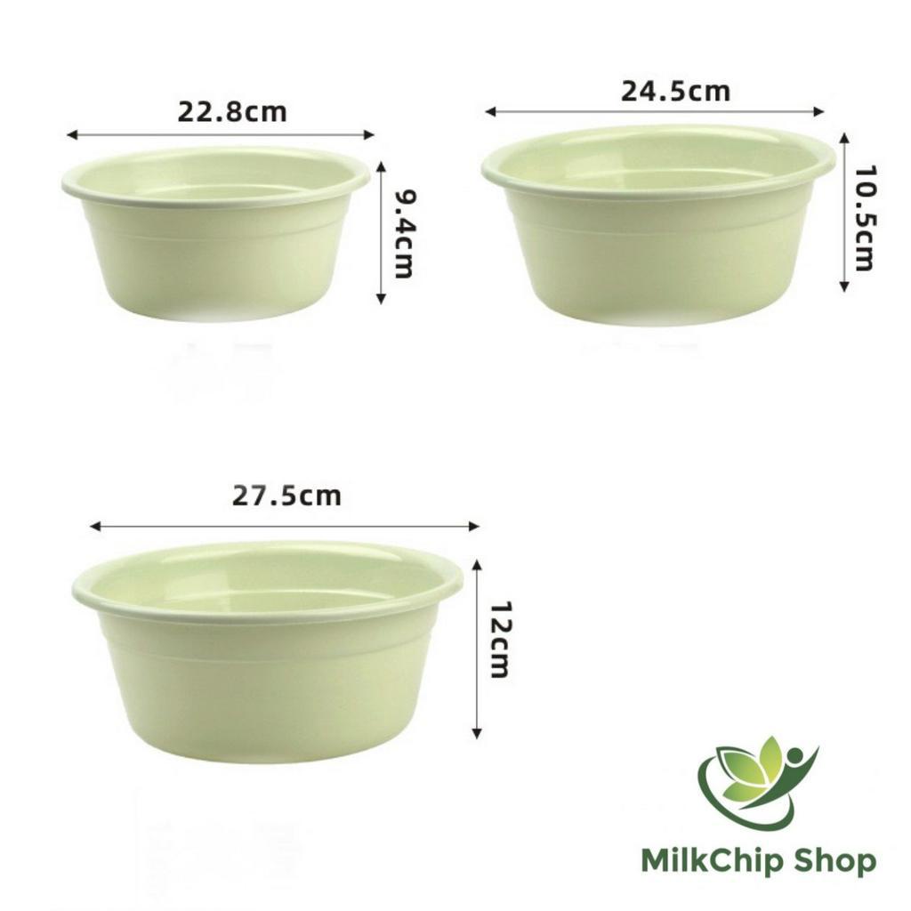 Chậu rửa mặt cho bé sâu lòng bằng nhựa PP, kích thước 22.8cm - 27.5cm A039