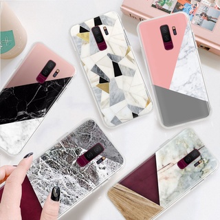 Ốp Điện Thoại Trong Suốt Họa Tiết Vân Đá Sang Trọng Cho Samsung Galaxy S6 S7 Edge S8 S9 Plus A9 Tb107