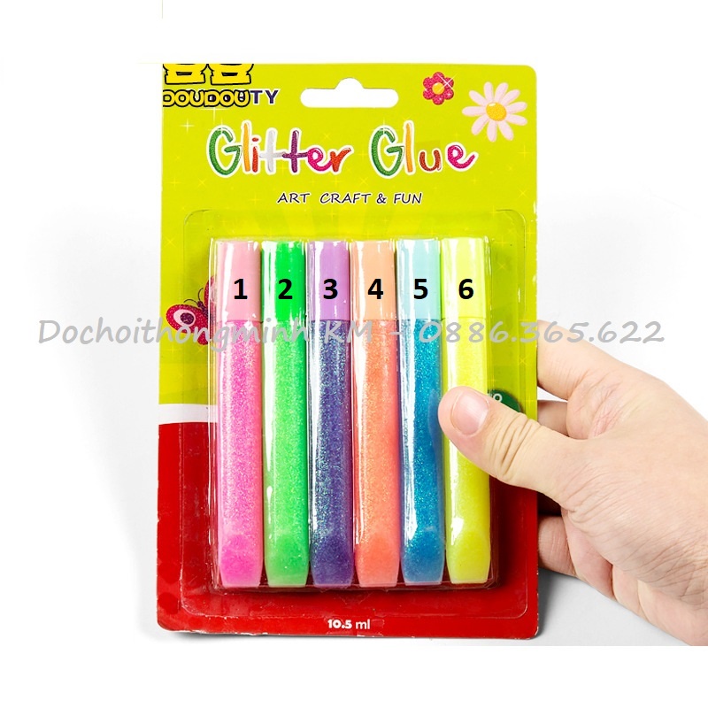 Bút nhũ, Keo long lanh trang trí thiệp Glitter glue