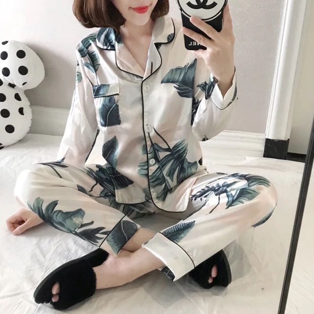 bộ ngủ lụa pizama hàng quảng châu
