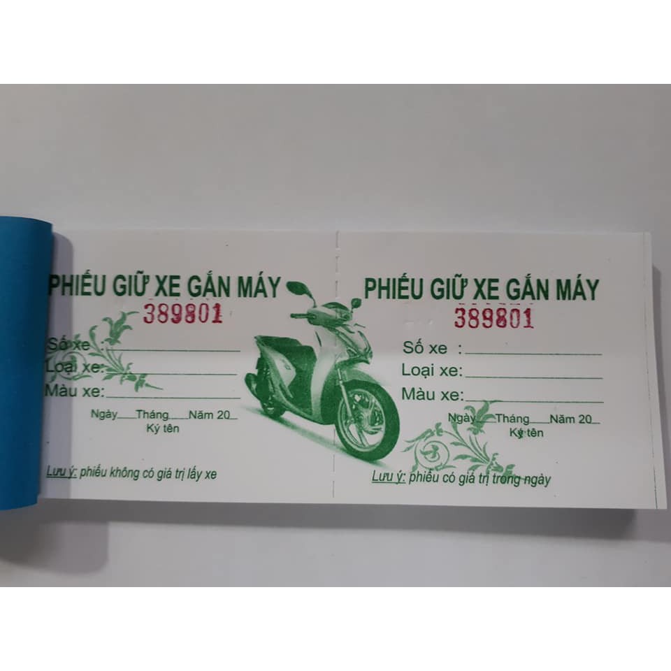 Vé gửi xe gắn máy