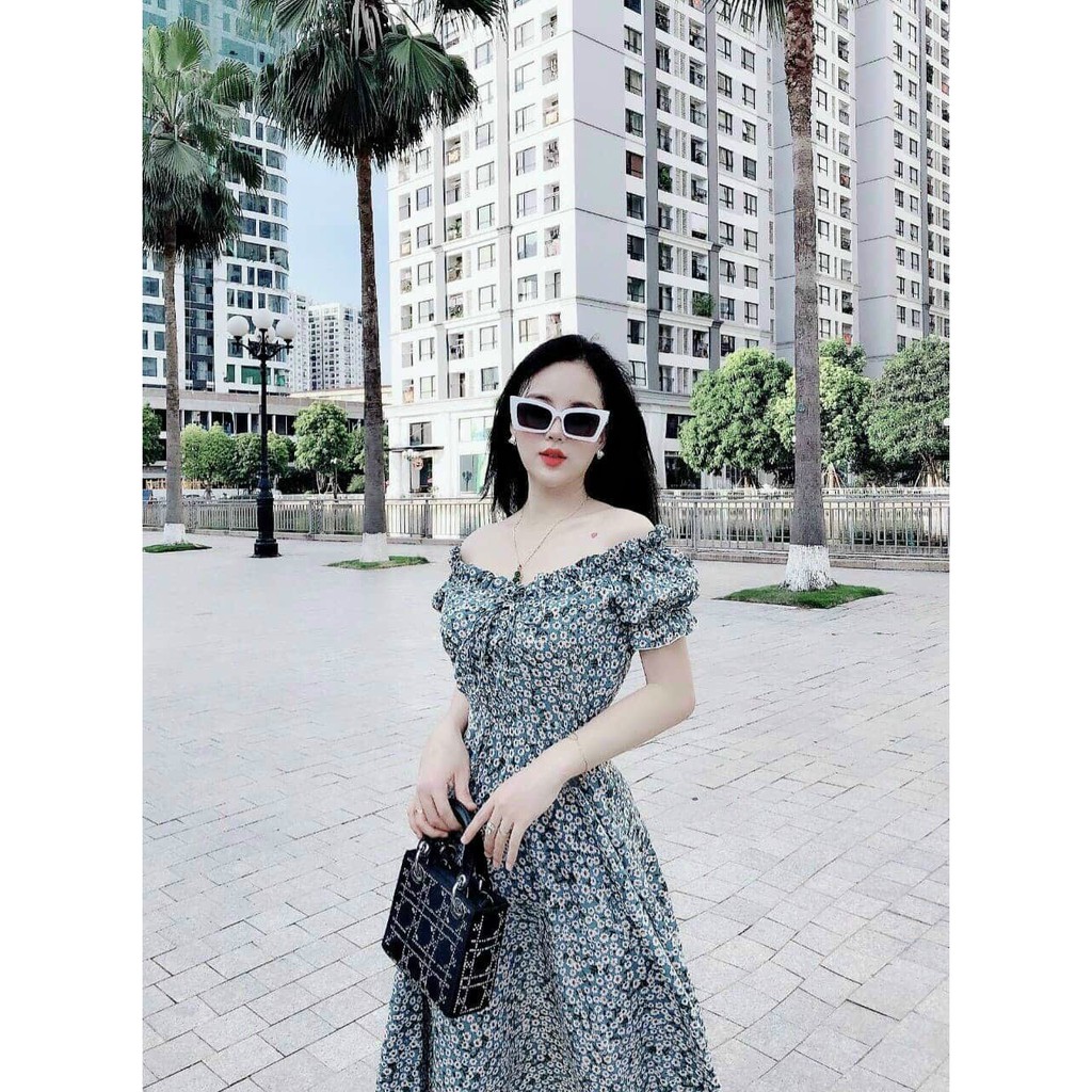 🔥👗🌼ĐẦM LỤA CAO CẤP HỌA TIẾT HOA NHỎ  🌼🌼SIÊU XINH PHÙ HỢP DỰ TIỆC,DẠO PHỐ