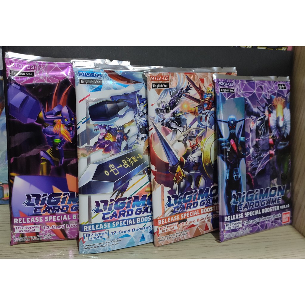 Gói bài Digimon tiếng Anh các phiên bản