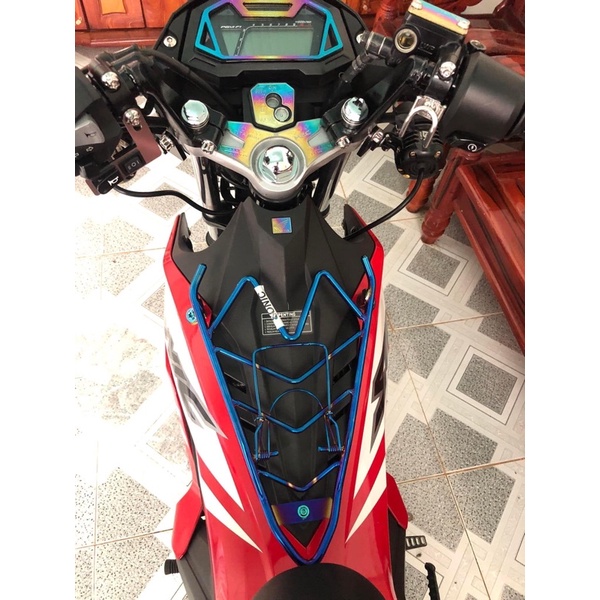 Tem titan dán chảng ba , ổ khoá, nắp dầu cho sonic, kèm theo keo 3M ( Tặng kèm Móc Khoá )