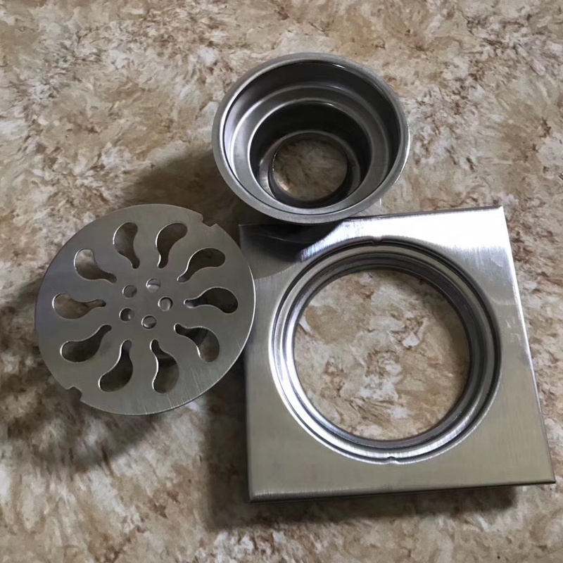 Ga thoát sàn phòng tắm chất liệu inox dễ vệ sinh, thoát nước nhanh, ngăn chặn côn trùng, rác thải