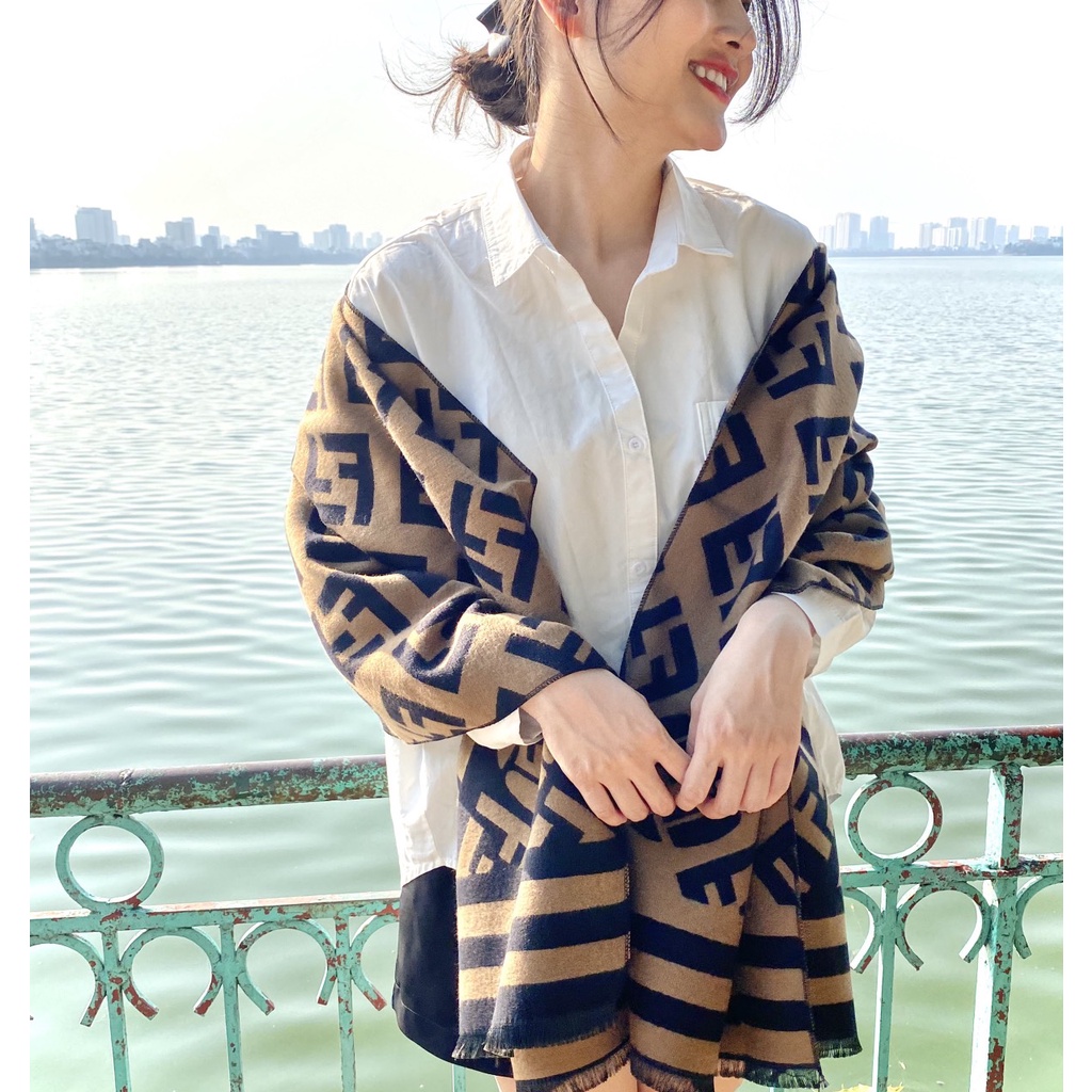 ( ẢNH THẬT + HÀNG CÓ SẴN ) KHĂN DẠ FENDI CAO CẤP