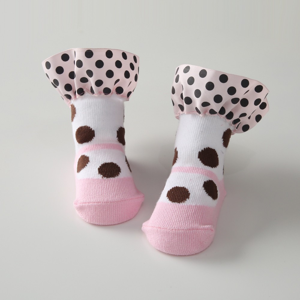 Đôi Vớ Sanlutoz Thiết Kế Màu Hồng Phong Cách Công Chúa Dễ Thương Cho Bé Gái Sơ Sinh