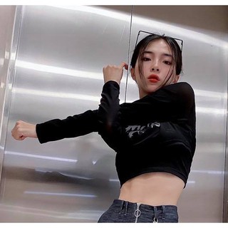 Áo Croptop Cổ Lọ Tay Dài Basic Chất Liệu Thun - YA126230