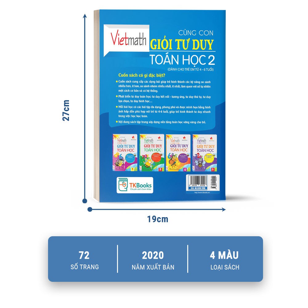 Sách - Vietmath - Cùng Con Giỏi Tư Duy Toán Học 2 - MCBooks