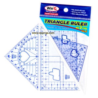 Bộ 2 thước eke nhỏ winq no.5 bền đẹp