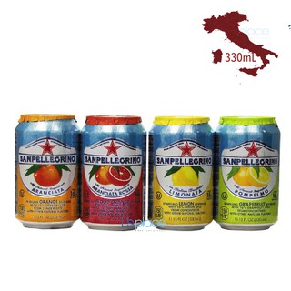 Nước Uống Có Ga các vị hiệu Aranciata Sanpellegrino lon 330ml