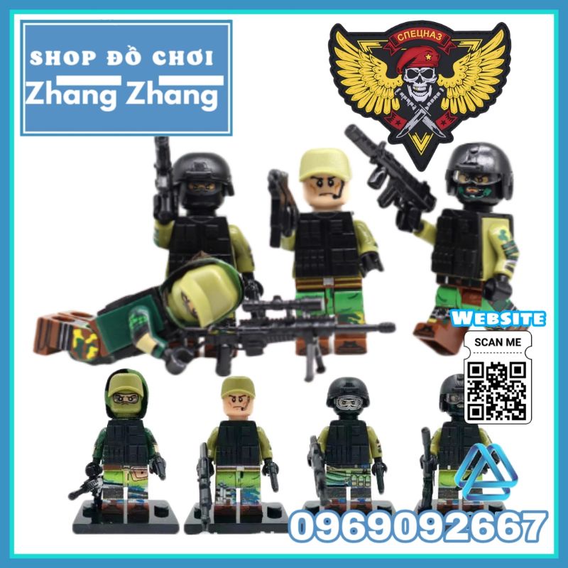 Đồ chơi Xếp hình biệt đội đặc nhiệm Spetnazt phản ứng nhanh Swat Nga Minifigures Decool 304 307