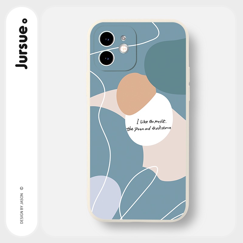 Ốp lưng JURSUE mềm hình cặp đôi dễ thương đẹp cho iPhone 13 12 11 Pro Max SE 2020 X XR XS ip 8 7 6 6S Plus kute Y355