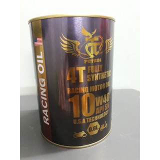 Dầu nhớt 800ml xe tay ga Petrol TT 10w40 SN (100% tổng hợp- dành cho xe 4 thì, côn tay, tay ga) 0.8L