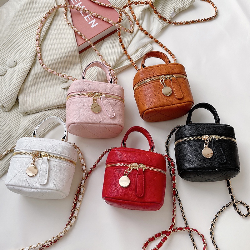 Túi Đeo Chéo Mini Thêu Họa Tiết Hình Thoi Phong Cách Chanel Thời Trang Cho Nữ