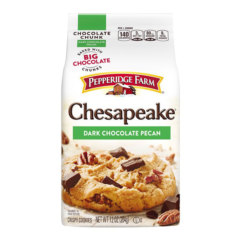 Bánh vị sô cô la đen và hạt hồ đào Chesapeake hiệu Pepperidge Farm gói 204g