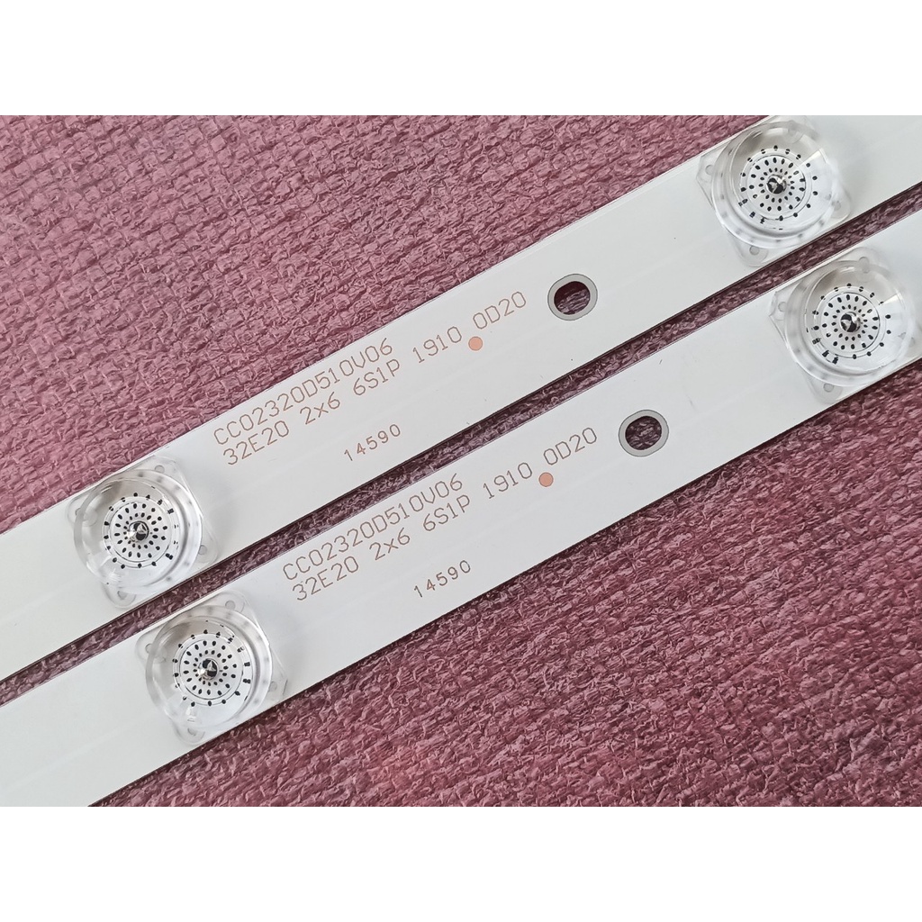 THANH ĐÈN LED TIVI Viettronics DV-32ET HÀNG MỚI 100%, BỘ 2 THANH, MỖI THANH 6 BÓNG 6V, DÀI 51,1 cm