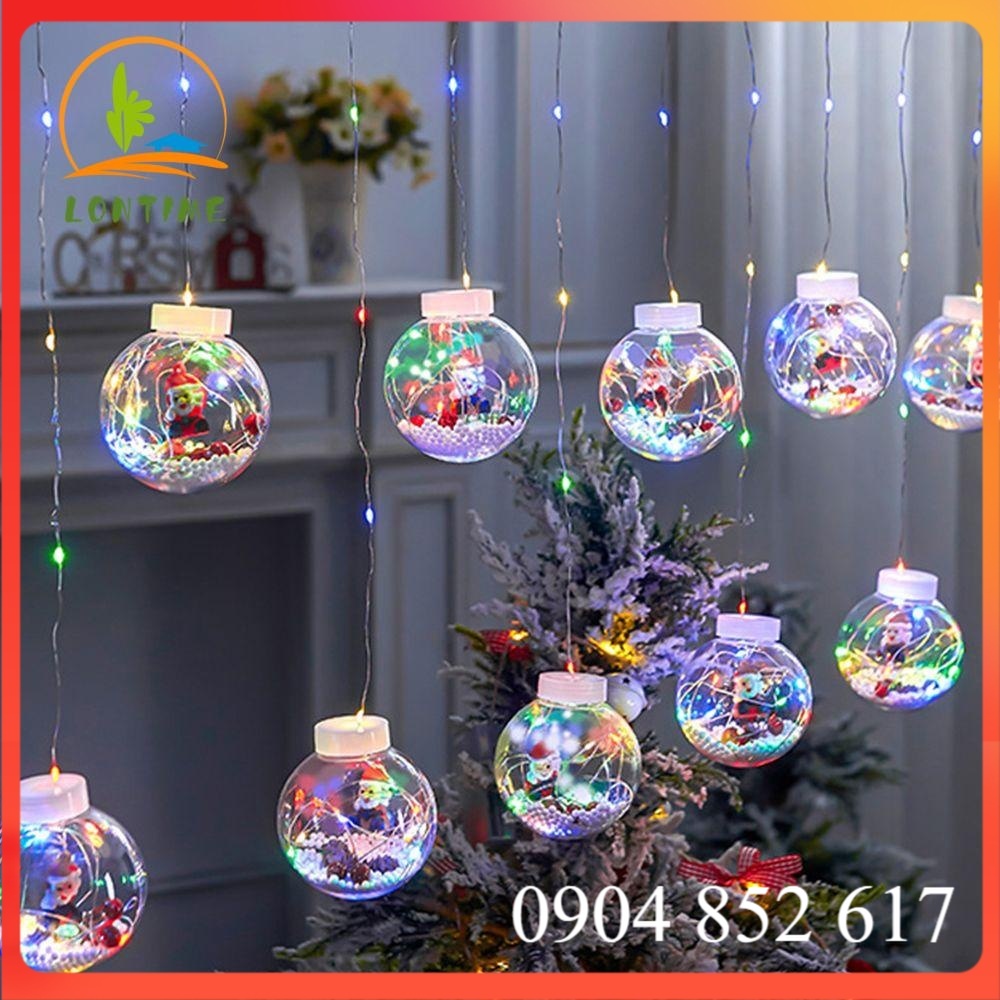 Dây Đèn Led Hình Quả Cầu Tuyết Hình Người Tuyết Nhiều Màu Trang Trí Nhà Cửa / Giáng Sinh,