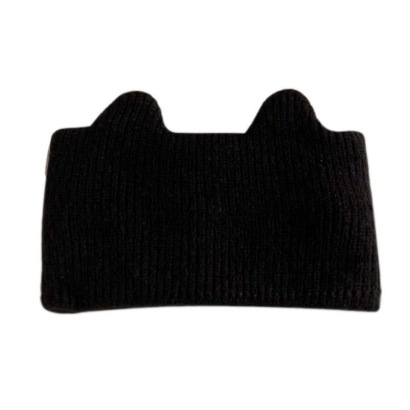 Băng Đô Dệt Kim Co Giãn Màu Trơn Hình Tai Mèo Dễ Thương Cho Bé Gái