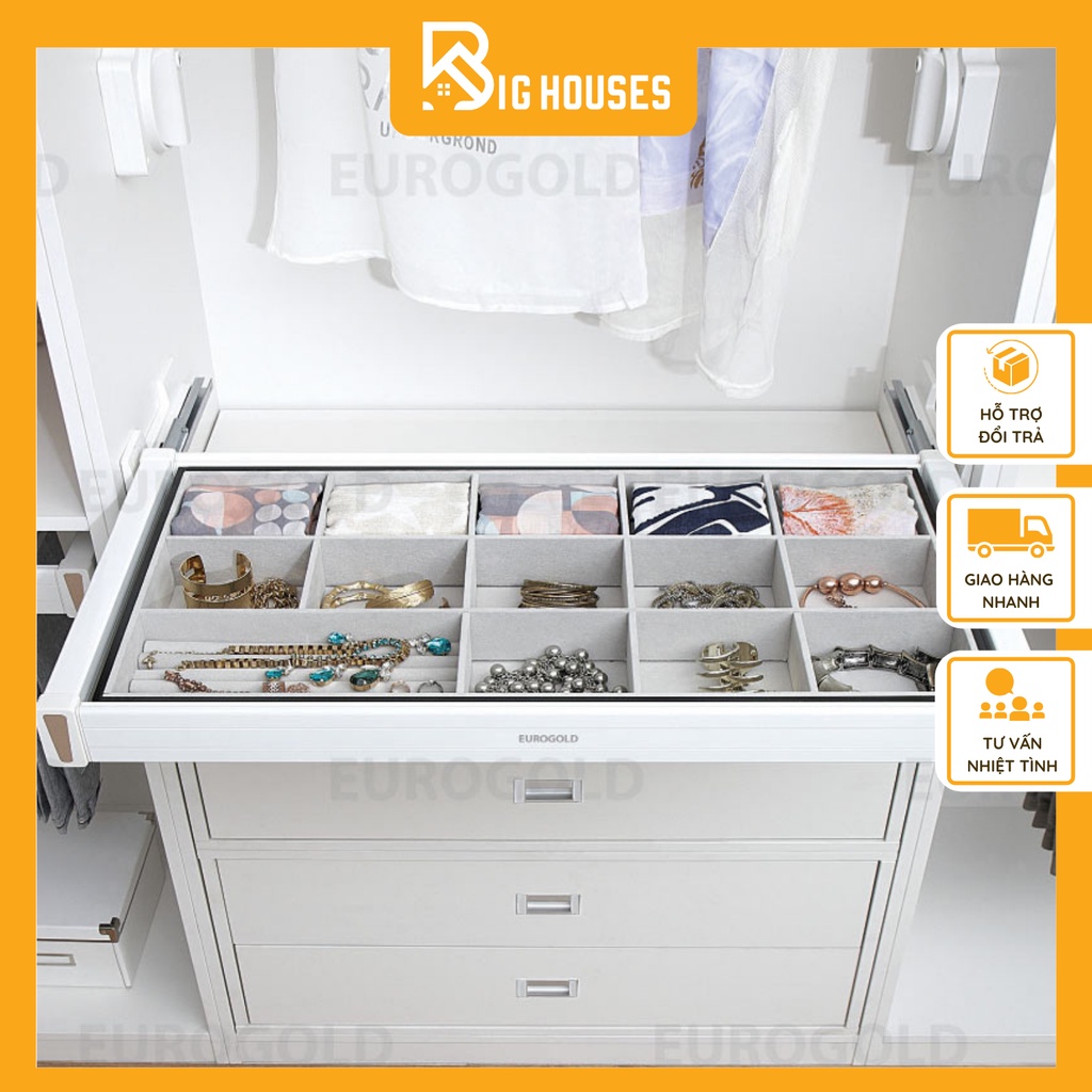 Khay Đựng Trang Sức Eurogold Khay Đựng Đồ Nhiều Ngăn CÓ THỢ LẮP ĐẶT