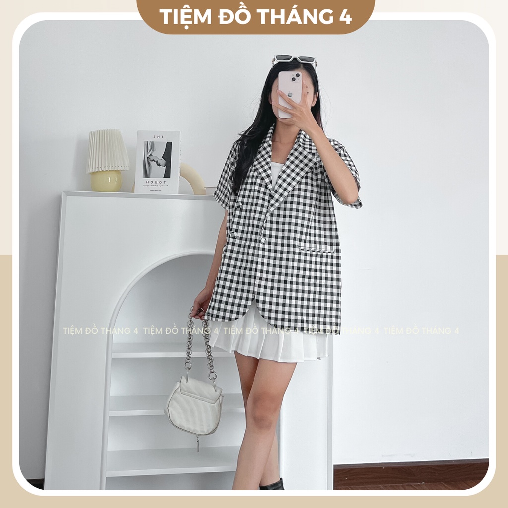 Áo Blazer Nữ Hàn Quốc Ngắn Tay Mẫu 2022, Vest Nữ Khoác Ngoài 4 Cúc Mặc Đi Chơi  ULZZANG BLAZER | BigBuy360 - bigbuy360.vn