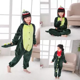 Bộ Đồ hình thú Khủng Long xanh Pijama dành Cho Người Lớn và Trẻ Em Hoạt Hình Cosplay