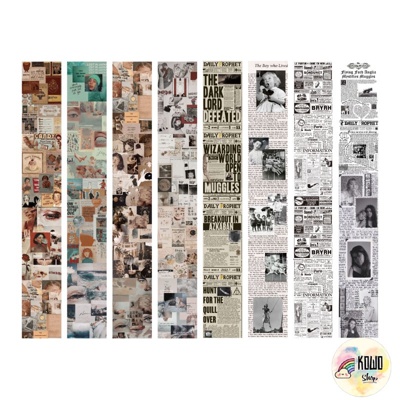 Sticker Cute Trang Trí Sổ Tay Vintage Anime Dễ Thương, Hình Dán Sổ Lưu Niệm YANJI HD7