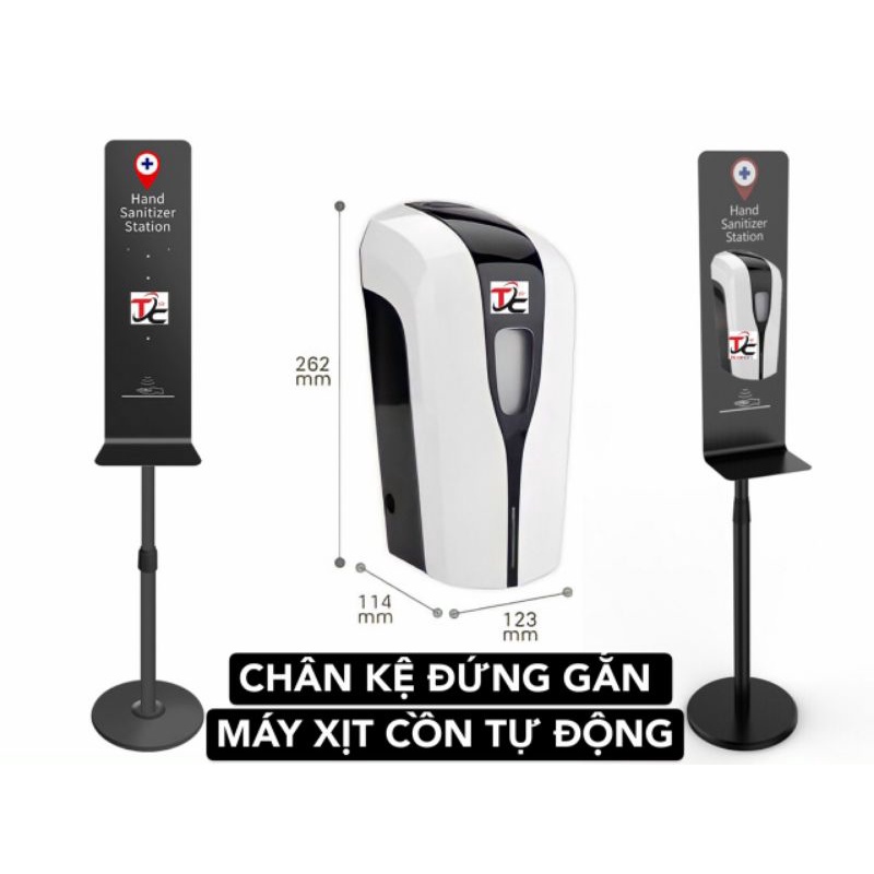 Bình đựng xà phòng cồn khô 80 90 độ sát khuẩn treo tường cảm ứng đầu phun sương 1000ml Automatic Soap