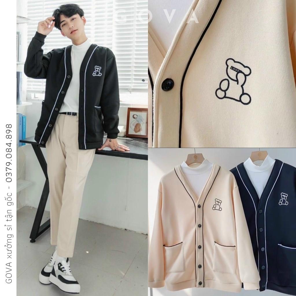 Áo Khoác Nỉ GẤU LOVE Nam Nữ Form Rộng BomberUnisex Chất Vải Nỉ Hình In Đẹp GOVA