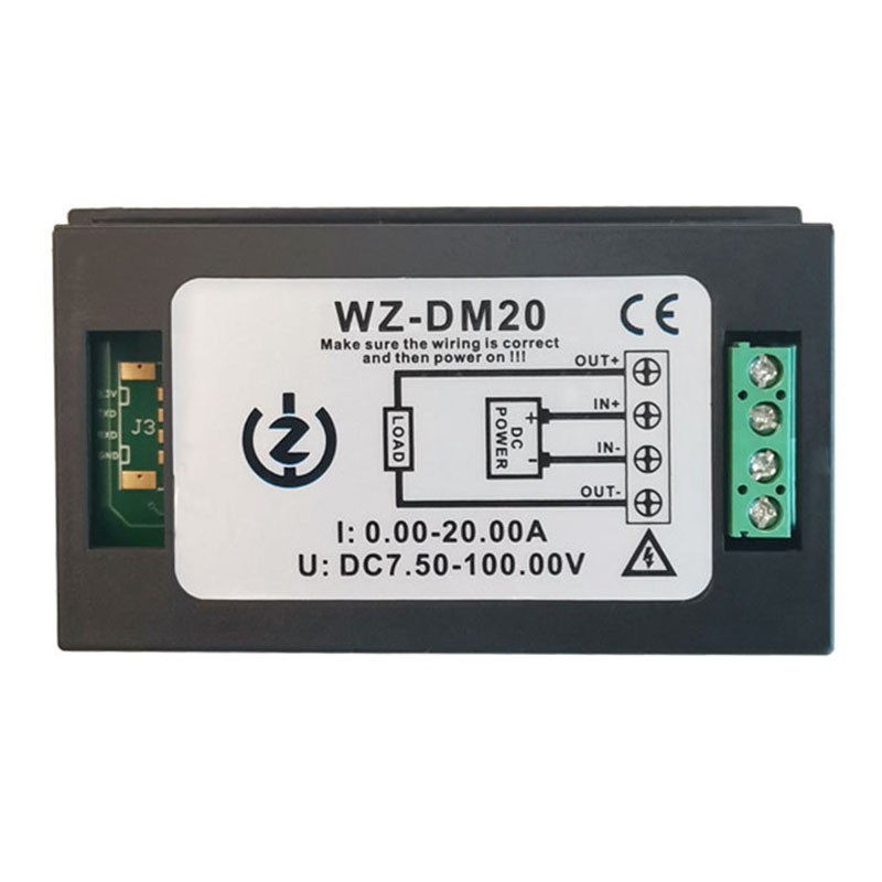 Vôn Kế Kỹ Thuật Số Màn Hình LCD 7.5 -100V 0 -20A Độ Chính Xác Cao