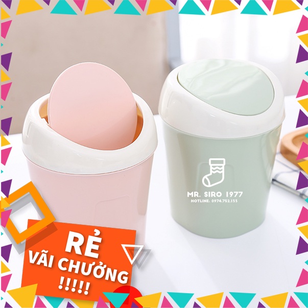 [HTSP51]Thùng rác mini để bàn nắp lật Mrsiro1977💕❣️[SIÊU SALE][SIÊU TIỆN]💕❣️Thùng rác nhỏ gọn siêu tiện dụng