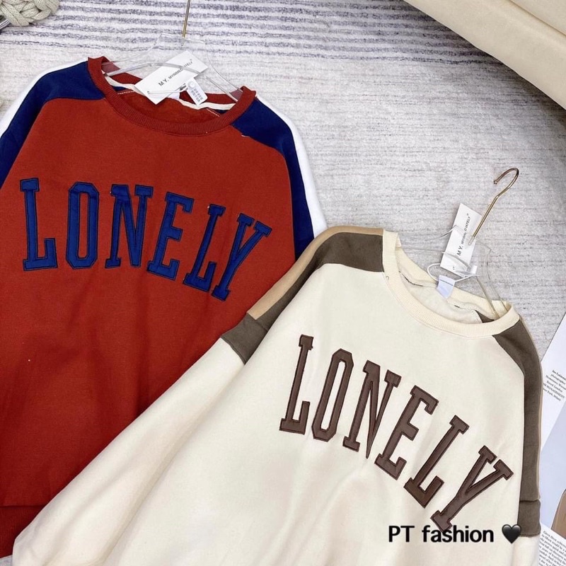 Áo nỉ bông cổ tròn Lonely