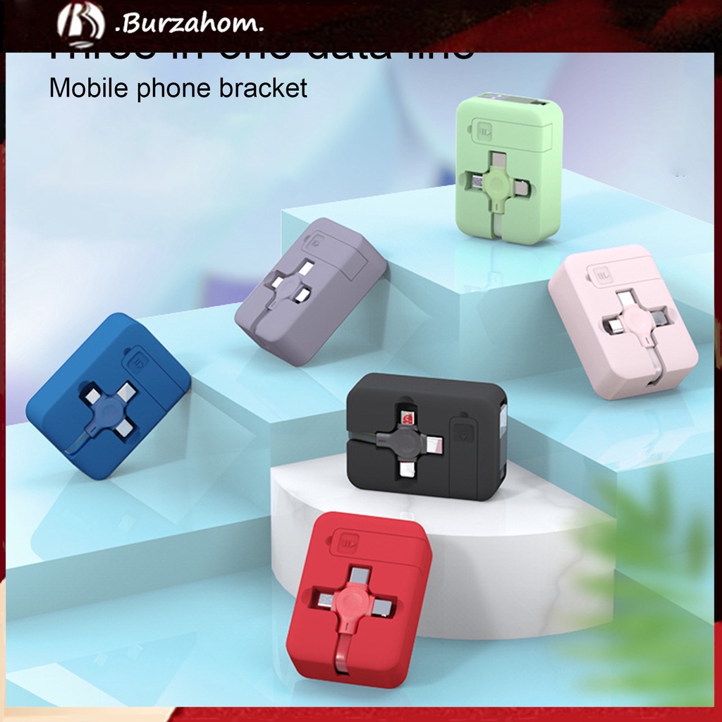 Dây cáp sạc nhanh 3 trong 1 cổng micro usb typeC / 8pin cho điện thoại thông minh