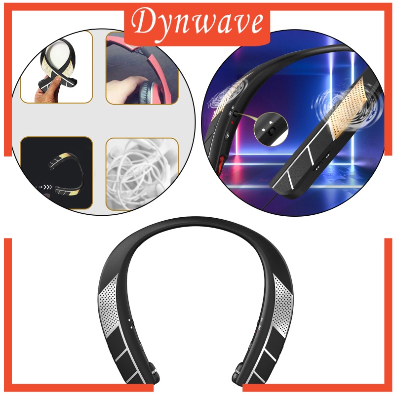 [DYNWAVE] Neckband Wireless Speaker HD Low Latency w/ Retractable Earbuds Portable