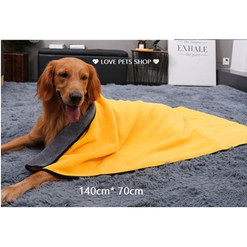 KHĂN TẮM CHO CHÓ MÈO BẰNG VẢI MICROFIBER - LOVE PETS SHOP