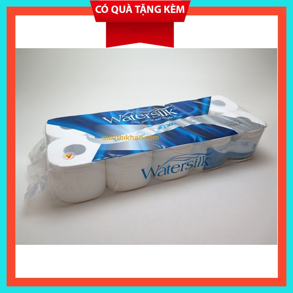 Giấy Vệ Sinh Watersilk 3 lớp 10 cuộn có lõi