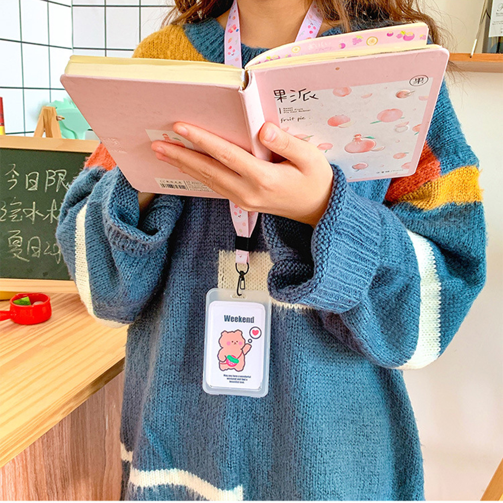 Bao đựng thẻ ID họa tiết hoạt hình có dây đeo thời trang | BigBuy360 - bigbuy360.vn