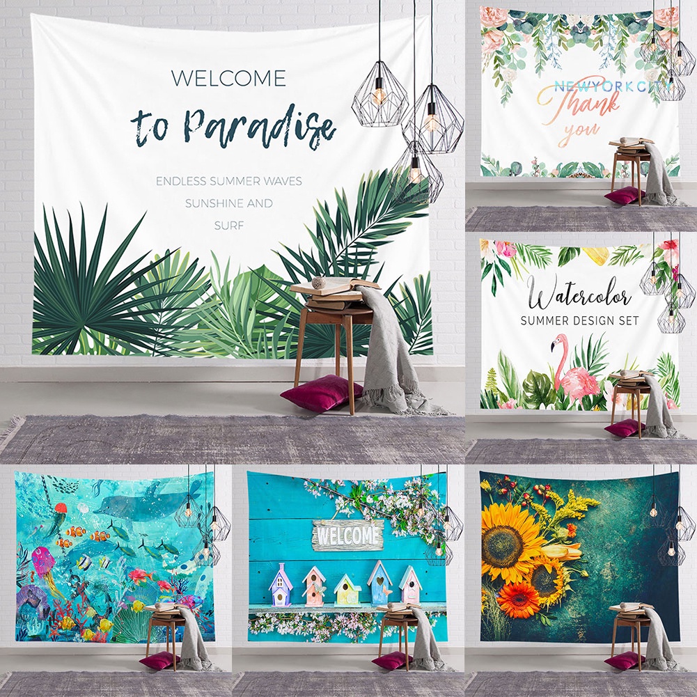 Thảm Treo Tường Trang Trí In Hình Cô Gái Và Động Vật Đáng Yêu Kích Thước 95x73 / 130x150cm