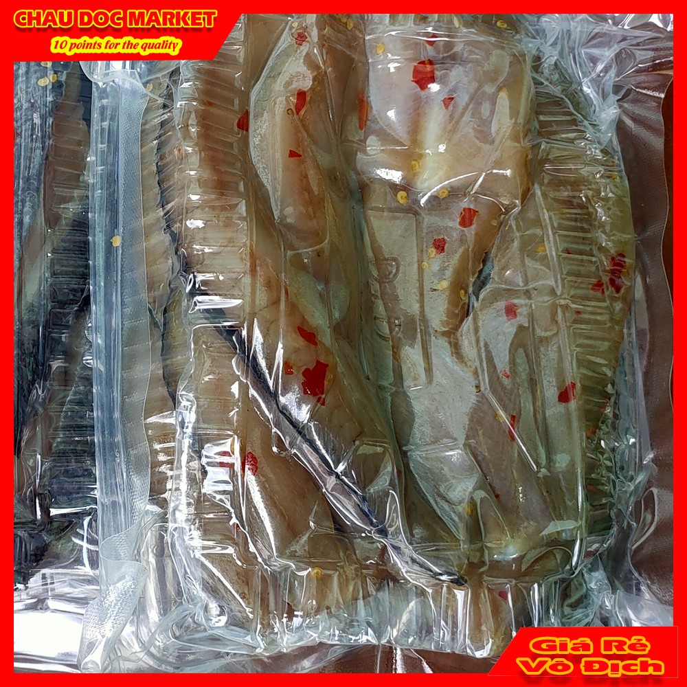 Khô Cá Lóc 2 Nắng Châu Đốc 500gr Không Cứng Vừa Ăn Loại Ngon Hút Chân Không.
