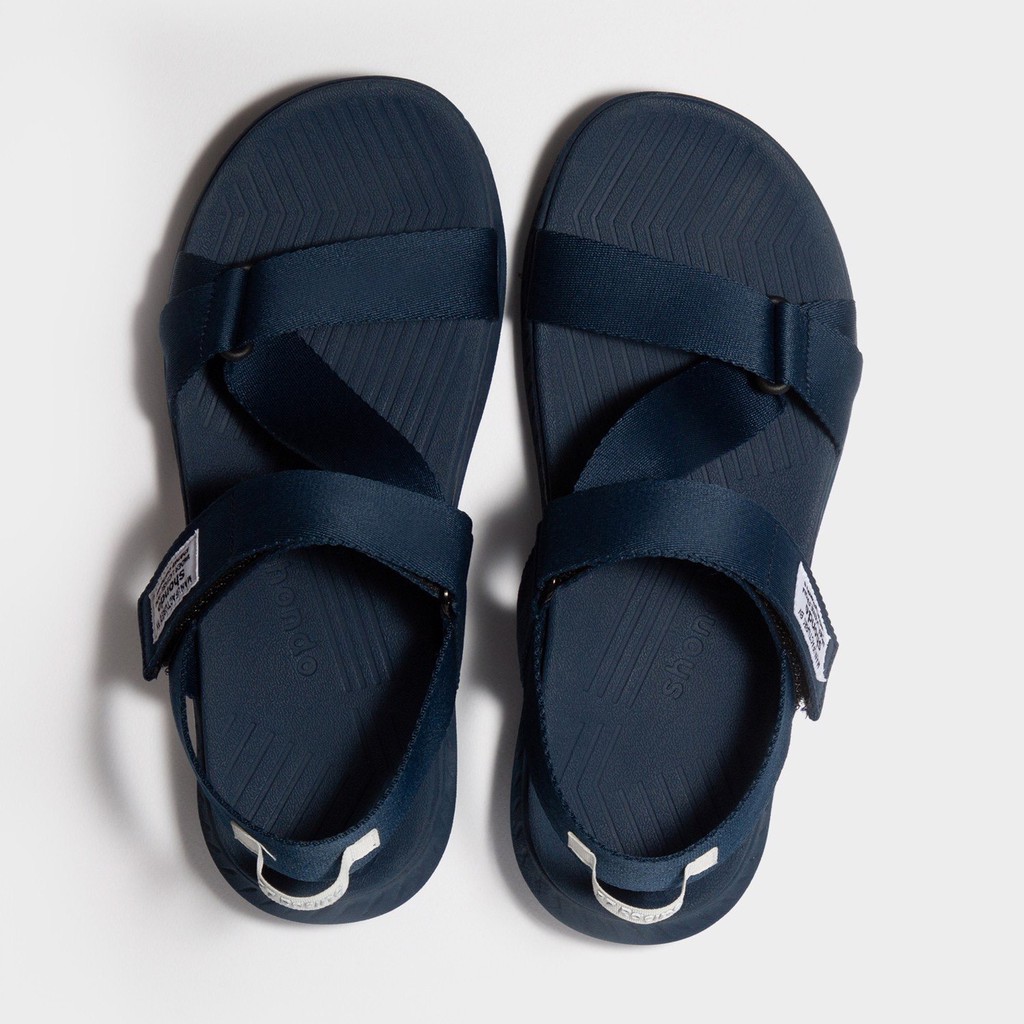 Shondo Sandals F7 Racing đế xanh phối trắng quai xanh đen F7R3535