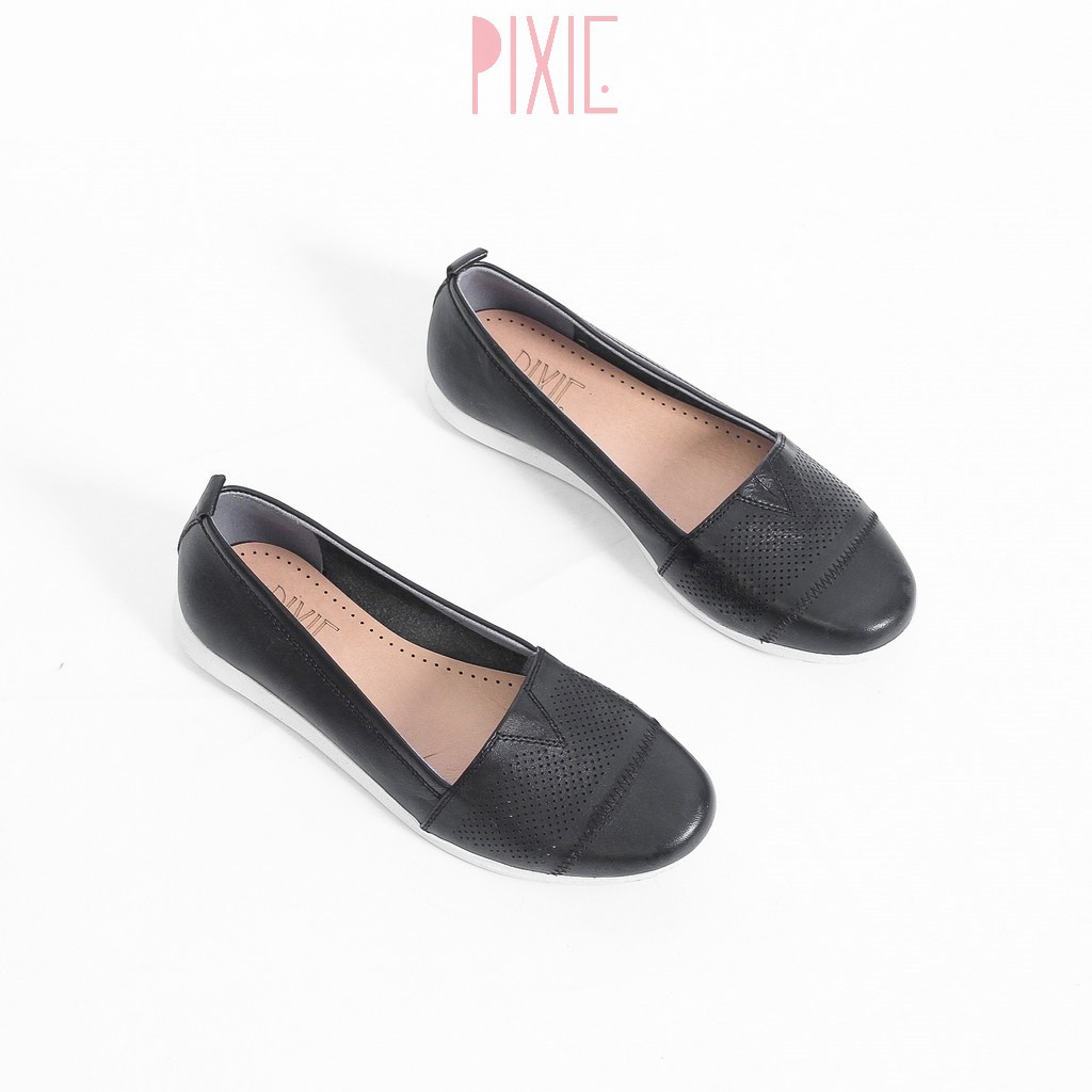 Giày Bệt Slipon Da Thật Cutout Pixie X481