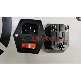 Ổ cắm kèm công tắc đỏ đơn