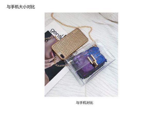 Túi xách trong suốt 2 in 1