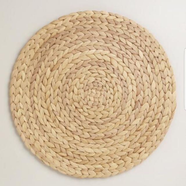 Thảm lục bình, thảm cói tròn trải sàn hàng xuất khẩu loại 1 Hưng Phúc size 1m