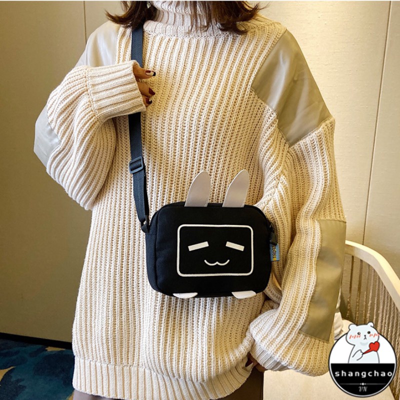 Túi đeo chéo mini  túi nhỏ dễ thương Túi vải Ulzzang Hàn Quốc đi chơi đi du lịch đựng điện thoại ví tiền