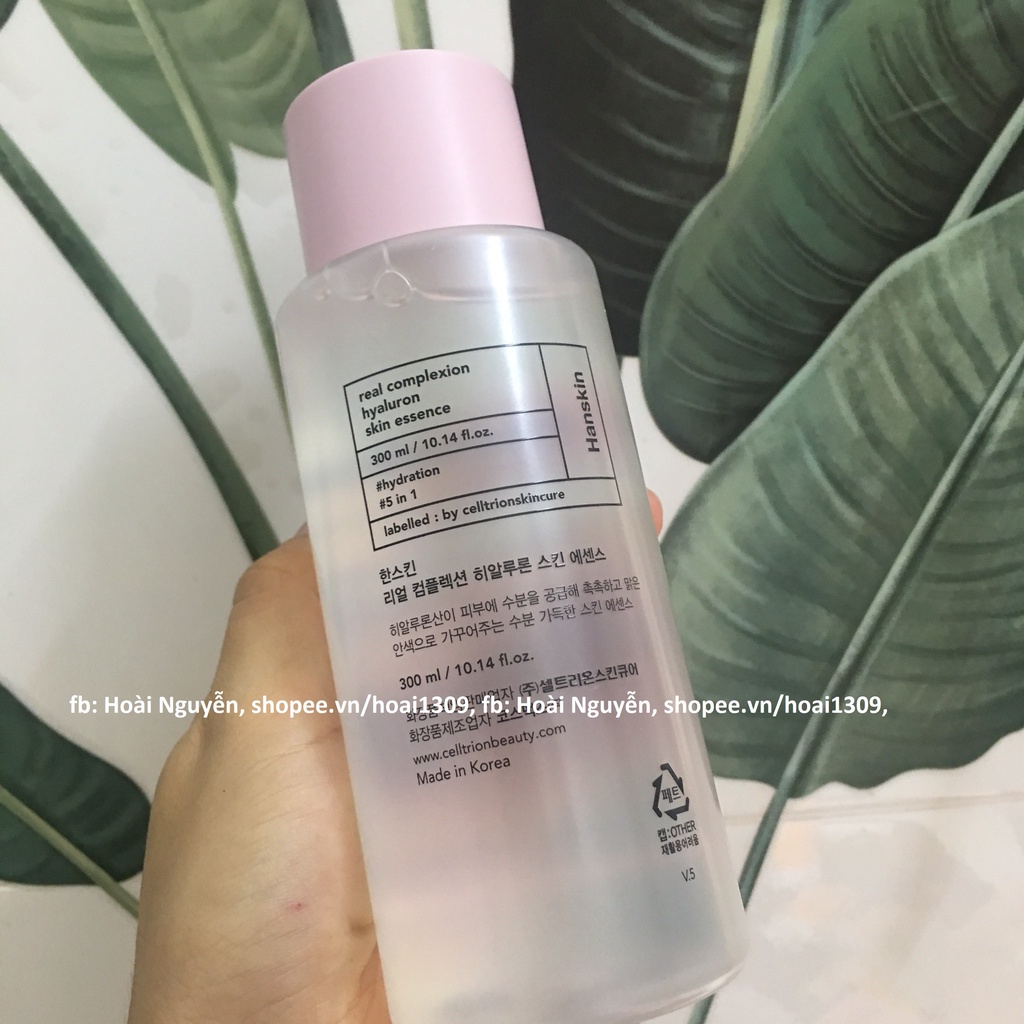 [Kèm bill] Nước thần Hanskin Real Complexion Hyaluron Skin Essence 300ml | BigBuy360 - bigbuy360.vn