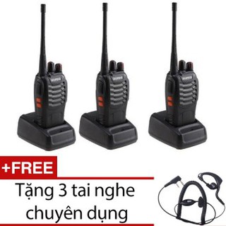 Combo x3 bộ đàm baofeng 888s 15 băng tầng kết nối không giới hạn