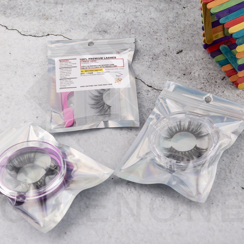 Set 10 túi đựng đồ màu laser khóa kéo tiện dụng